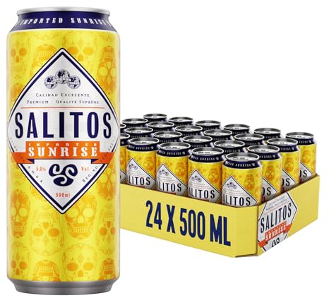 Salitos Sunrise Biermischgetränk 5,0% Vol. - 24x0,5l Einweg-Dosen | Fruchtiges Dosenbier mit Orange, Passionsfrucht und Mango, erfrischend leichtes Sommerfeeling, ideal für Partys und Abende