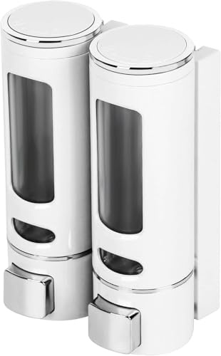 Doppelter Flüssigkeitsspender zur Wandmontage, 350/400/800 ml – für Seife, Shampoo, Duschgel – ideal für Badezimmer, Hotel und mehr (800 ml)