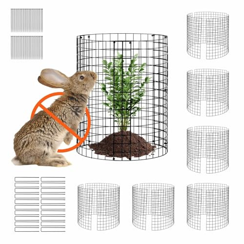 18Pcs Plant Protector from Animals, Rustproof 13.7inch Metal Mesh Plants Cages to Keep Animals Out Wire Garden Cloche Plant Protectors for Indoor Outdoor Garden