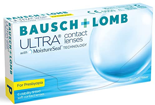 Bausch und Lomb Ultra for Presbyopia, Premium Monatslinsen, Gleitsicht-Kontaktlinsen weich, 6 Stück BC 8.5 mm / DIA 14.2 / 2.5 Dioptrien / ADD Low