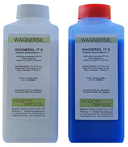 Wagnersil 17 N (1 kg) | Silicone de Duplication de Qualité Supérieure | Rapport de Mélange 1:1 | Pour la Fabrication de Moules Avec Résine | Caoutchouc de Moulage