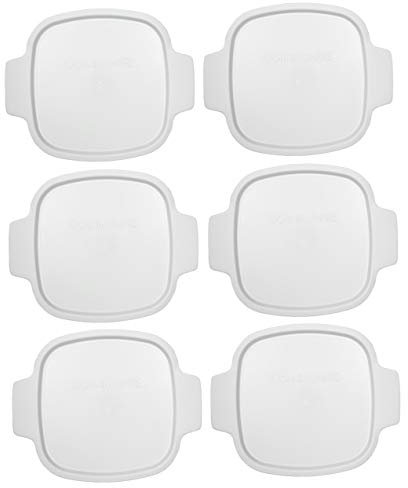CorningWare Stovetop A-1-PC - Coperchio quadrato in plastica da 1,5 litri, confezione da 6