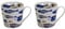 2x Becher Kaffeebecher Tasse Blue Fish Fisch Blau Gold 400ml Geschirr Porzellan Kommunion Konfirmation Taufe