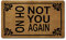 Lustige Willkommensmatte, Monogramm-Teppich, „Oh No Not You Again“, lustige Fußmatten, personalisierte Heimdekoration, Teppiche, lustiges Zitat, Gummi-Fußmatten, Fußmatte, 45.7 x 76.2 cm