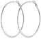 PROSTEEL Orecchini a Cerchio Grandi in Acciaio Inossidabile, Orecchini Acciaio in Colore Argento 60mm Orecchini Cerchio Argento