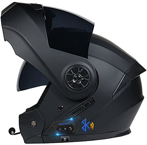 CNNGU Klapphelm Motorradhelm, Bluetooth Integralhelm, Mit Doppelvisier, ECE Genehmigt, Hochfeste Schale, Atmungsaktiv Und Bequem, Für Erwachsene, Frauen Und Männer