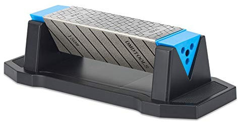 DMD Diamant-Schleifstein Messerschärfer, 3-seitige Körnung grob 150 | Mittel 325 | Extra fein 1200, Mehrzweck-Diamantplatten-Schleifstein, professionelles Schärfwerkzeug für Küche, Outdoor & Werkstatt