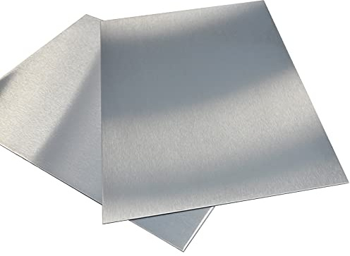 Blech + Profil Edelstahlblech 1,5 mm Blech Platte geschliffen V2A 1.4301 Zuschnitt 400x400 mm / 40 x 40 cm K240 geschliffen satiniert Innen & Außen DIY