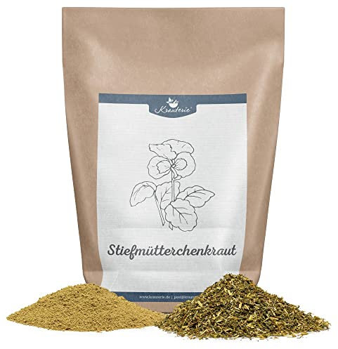 Krauterie Stiefmütterchenkraut Hund, Einzelfuttermittel für Hunde (100 g), Stiefmütterchenkraut Geschnitten in Spitzenqualität