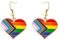 Progress Heart Shape Dangle Ohrringe Gay & Lesbian LGBT Pride Geschenke Rainbow Schmuck