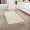 Paco Home Badezimmerteppich Badematte Badteppich Badvorleger Duschvorleger Waschbar Flauschig Memory Foam 3D Effekt, Grösse:65x120 cm, Farbe:Creme 5