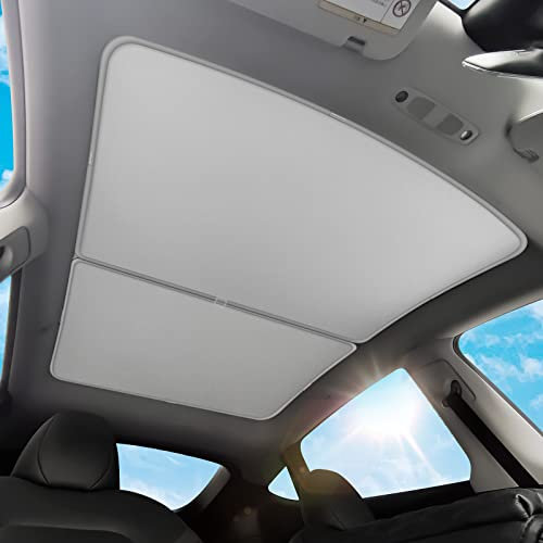 for Tesla Model Y Roof Sunshade - Upgrade 3.0 Top Window Sun Shades for 2019-2023 Tesla Y Accessories, Effectively Heat Insulation Sun Blocking, Set of 2