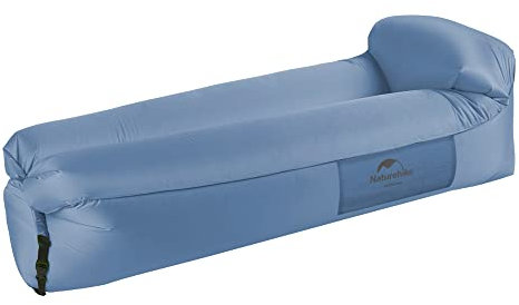 Naturehike Aufblasbarer Liegesessel, Wasserdichtes Aufblasbares Sofa mit Tragbarem Rucksack, Aufblasbares Bett für Reisen, Camping, Pool (Blau)
