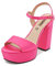 QUEEN HELENA Sandali con Plateau con Tacco Alto Casual Eleganti Donna S2813 (Fucsia, Numeric_38)