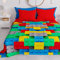 PETTI Artigiani Italiani - Copriletto Una Piazza e Mezza Primavera Estate, Coperta Leggera Una Piazza e Mezza, Lenzuola Copriletto, Mattoncini 100% Made in Italy