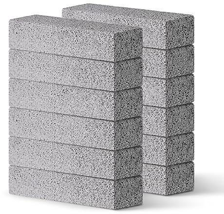 Lenicany Bimsstein für WC-Reinigungsschüssel, reinigt kraftvoll harte Wasserringe, Kalkablagerungen und Flecken, geeignet für die Reinigung von WC, Badewannen, Küchenspüle, Grill, 12 Stück