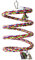 Vogelschaukel Baumwollseil Sitzstange Aufhängen Im Käfig Spiral Bungee Spielzeug Für Wellensittiche Nymphensittiche Kleine Sittiche Spiralseil Sitzstange