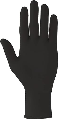 100 guanti in Nitrile M Neri senza polvere, senza lattice, ipoallergenici, guanti per Estetisti, Tatuatori, Ambiti Medici, Manipolazione degli Alimenti guanti monouso (m)