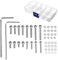 50pcs/Set M2.5 Universal Turntable Headshell Cartridge Mounting Kit Stainless Steel Bolts Screws Set with for Case Tools for Men Gifts Birthday