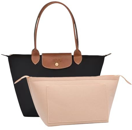 D.DUO Taschen-Organizer, Geldbörsen-Einsatz mit Reißverschluss, geeignet für Longchamp lange und kurze Griffe, Tragetaschen-Organizer-Einsatz (Rosa, Klein)