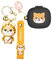 Cartoon Silicion Earphones Case Compatible with JBL Wave Flex/JBL Wave 300 TWS, Cute Wireless Bluetooth Shockproof Protector Cover Earphone Charging Box with Keychain (Black A)
