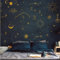 Wandsticker Aufkleber Sternenhimmel Set gold silber kupfer Wandaufkleber Dekosterne Mond Sonne Sternbild