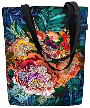 Bertoni Tasche Schultertasche Einkaufstasche Umhängetasche Shopper Tote Bag Handtasche Codura Mit Reißverschluss Sunny 40x36x2 cm Corina