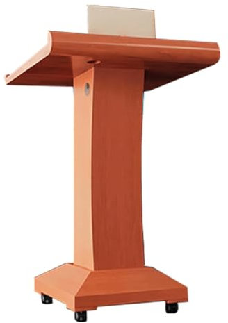 Stand Podium Stabile Holz Rednerpulte mit Ablagefach Kanzeln Schallwand Design Podium Ständer mit Rollen Podium