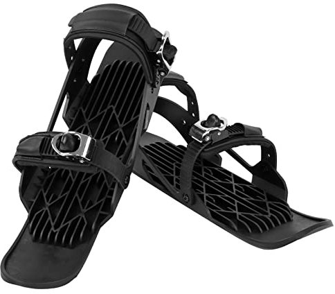 VGEBY Mini-Ski-Skates, Vielseitig Einsetzbar, Schnee-Skateboard-Schuh, Einheitsgröße, Outdoor-Skischuh, Kurze Snowskates mit Verstellbaren Riemen, Snowblades-Bindungen für