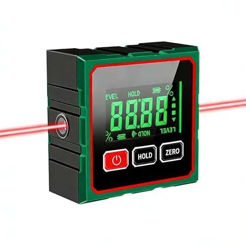 Digital Angle Finder - LCD Display Inclinometer Gauge Protractor, Bevel Gauge Trend Angle Ruler Spirit Level, Light DIY Woodworking Level Box Carpentry Equipment
