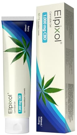 Elpixol Kühlende CBD Creme - Cannabis Salbe mit 1000mg CBD und Menthol – Kühlgel entspannt müde Muskeln und erfrischt strapazierte Haut - Pflegende Salbe nach Sport & hoher Belastung (120ml)