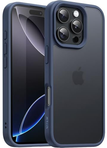 JETech Matte Case for iPhone 16 Pro Max 6.9-Inch, Shockproof Military Grade Drop Protection, Frosted Translucent Back Phone Cover, Anti-Fingerprint (Storm Blue)