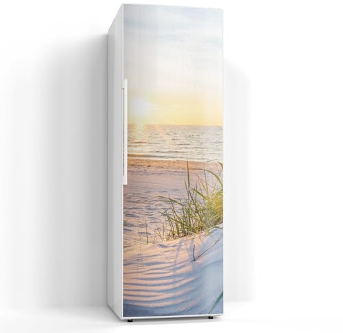 DEQORI Magnetfolie für Kühlschrank 60x180 cm | Motiv Abendsonne an der Ostsee | dekorative Magnetmatte Gefrierschrank Schutz | Magnet Deko-Folie selbstklebend, magnetisch & wasserabweisend