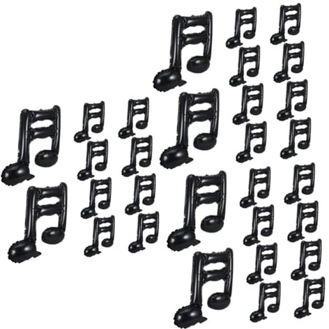 TOYANDONA 30 Pcs Musical Note Balloon Air Blower Balloons Banner Happy Birthday Balloon Car Toy Balloons Pump Inflated Balloons Blower Machine Balloons with Lights Balls Aluminum Foil Golden