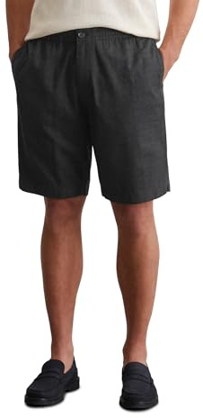 Marc O'Polo Herren Shorts aus Bio-Baumwolle Knielang, Schwarz (Black), 36