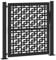 vidaXL garden gate - black steel - cross design - 105x105 cm - lockable - patio/fence entry