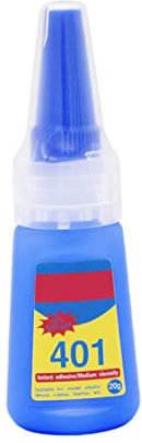 Kleber Sekundenkleber flüssig 401, vielseitig einsetzbar, transparent, sofort trocknend, zum Verkleben von porösen Materialien, Holz, Papier, Leder, Stoff, Flüssigkleber, Holzkleber, Stoffkleber, Seku