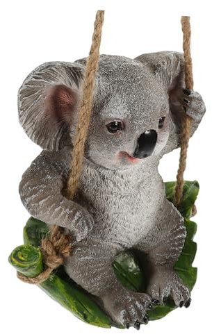 BESPORTBLE Koala Statue aus Kunstharz Gartendeko Hängender Koala Anhänger Langlebige Gartenfigur für Terrasse und Außendekor