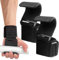 MeoZynxadril Ganci Palestra Polsi (Coppia), Ganci Sollevamento Pesi, Gym Gancio Cinghie, Grips Palestra, Dumbbell Hooks, per Bodybuilding, Deadlift, Pull up e Manubri, per Uomini e Donne, Nero