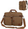 Koolehaoda Mochila maletín Convertible 3 en 1 para portátil de 17,3 Pulgadas, Bolso Bandolera para Hombre, Bolso Multifuncional para Ordenador, Ideal para Viajes de Negocios, Hombres y Mujeres (café)