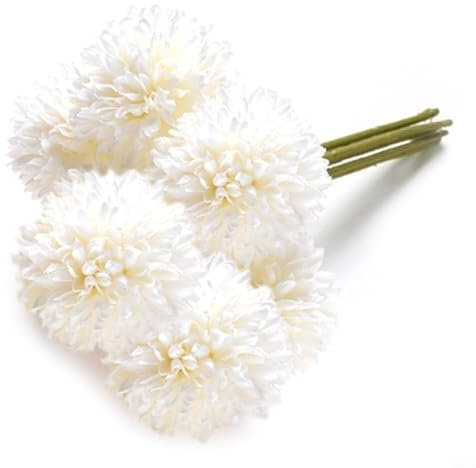 Aprilsunnyzone Bouquet di ortensie in seta con 6 steli di fiori artificiali, centrotavola per la casa, per matrimoni, per interni ed esterni, decorazione floreale blu e viola