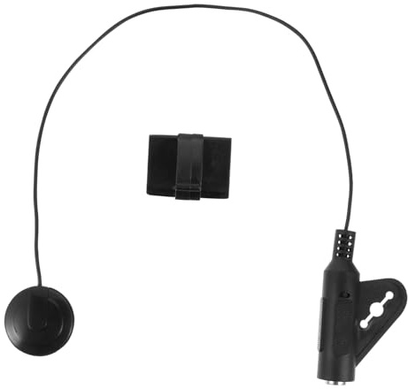 Piezo Tonabnehmer für Gitarre und Violine, Schwarz, ABS | Feedback, Klare Klangwiedergabe, mit Lautstärkeregler, für Akustikgitarre, Ukulele und Banjo