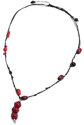 Hrtyvhin Collier pendentif haricot ovale avec superposition de perles acryliques et pierres de zircon pour femmes bijoux de mode pendentif haricot ovale chaîne de clavicule automne mode hiver
