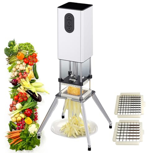 GYKOZY Grattugia elettrica per Verdure, Tritatutto Professionale/Acciaio Inossidabile/affettatrice elettrica per Verdure e Patate/grattugia elettrica per Insalata/per Strisce di cipolle