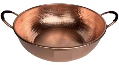 Rame Martellato Padella in rame puro Wok pentola calda martellata pentole universali a ritenzione del calore for tutti i tipi di stufe Zuppa pratica(28cm wok)