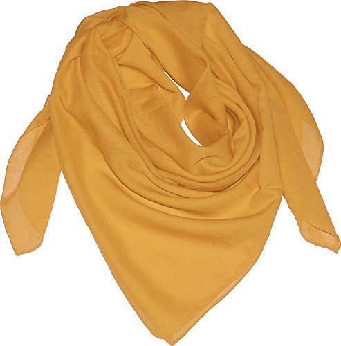Harrys-Collection Damen Herren Baumwolltuch in vielen Farben 100 x 100 cm, Größen:Einheitsgröße, Farben:Safran