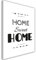 Feeby Frames, Leinwandbild, Bilder, Wand Bild, Wandbilder, Kunstdruck 40x60cm, Home Sweet Home, BESCHRIFTUNGEN, SCHWARZ