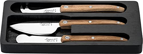 Laguiole Style de Vie Käsemesser-Set Innovation Line, 3-teilig, Eichenholz