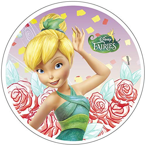 Tinkerbell Fairies 20cm 8 inch Edible Wafer Cake Topper. Licensed Product. Modecor.