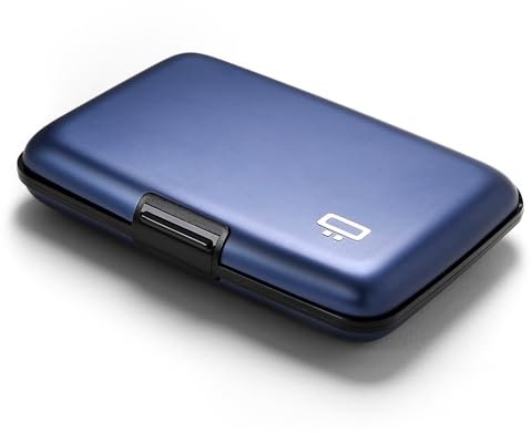 ÖGON -DESIGNS- Porta carte in alluminio, protezione RFID contro frodi e demagnetizzazione, portafoglio compatto, modello Smart Case STOCKHOLM V1